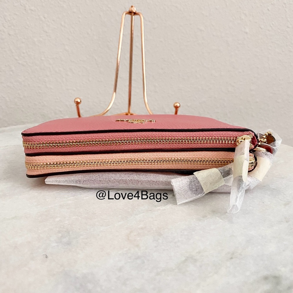 Coach Double Corner Zip Wristlet - Picture 4 of 6